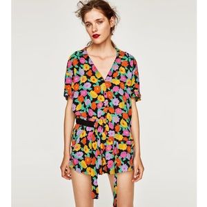 💕SOLD💕 Zara Trafaluc Printed Shirt/Bermuda Short